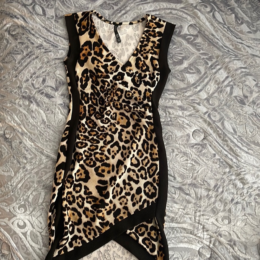 Dress size small leopard print